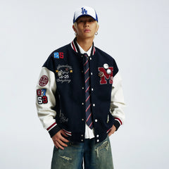 MEDM 7th Anniversary Exclusive Outdoor Style Casual Baseball Jacket American Trendy Men's and Women's Loose Stand up Collar Jacket