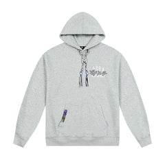MEDM Trendy Brand M Button Woven Rope Hoodie Men's Spring and Autumn China-Chic Design Street Retro Casual Hoodie