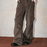 MEDM Maillard Wide Leg Loose Work Uniform Paratrooper Pants American Commuter Solid Color Versatile Floor Dragging Casual Pants Autumn