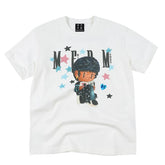 MEDMxNEWMASUS joint love letter print star pattern casual couple short sleeved summer round neck T-shirt trendy