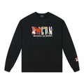 MEDM Capibala animal element small world long sleeved T-shirt for men's autumn loose casual couple versatile top