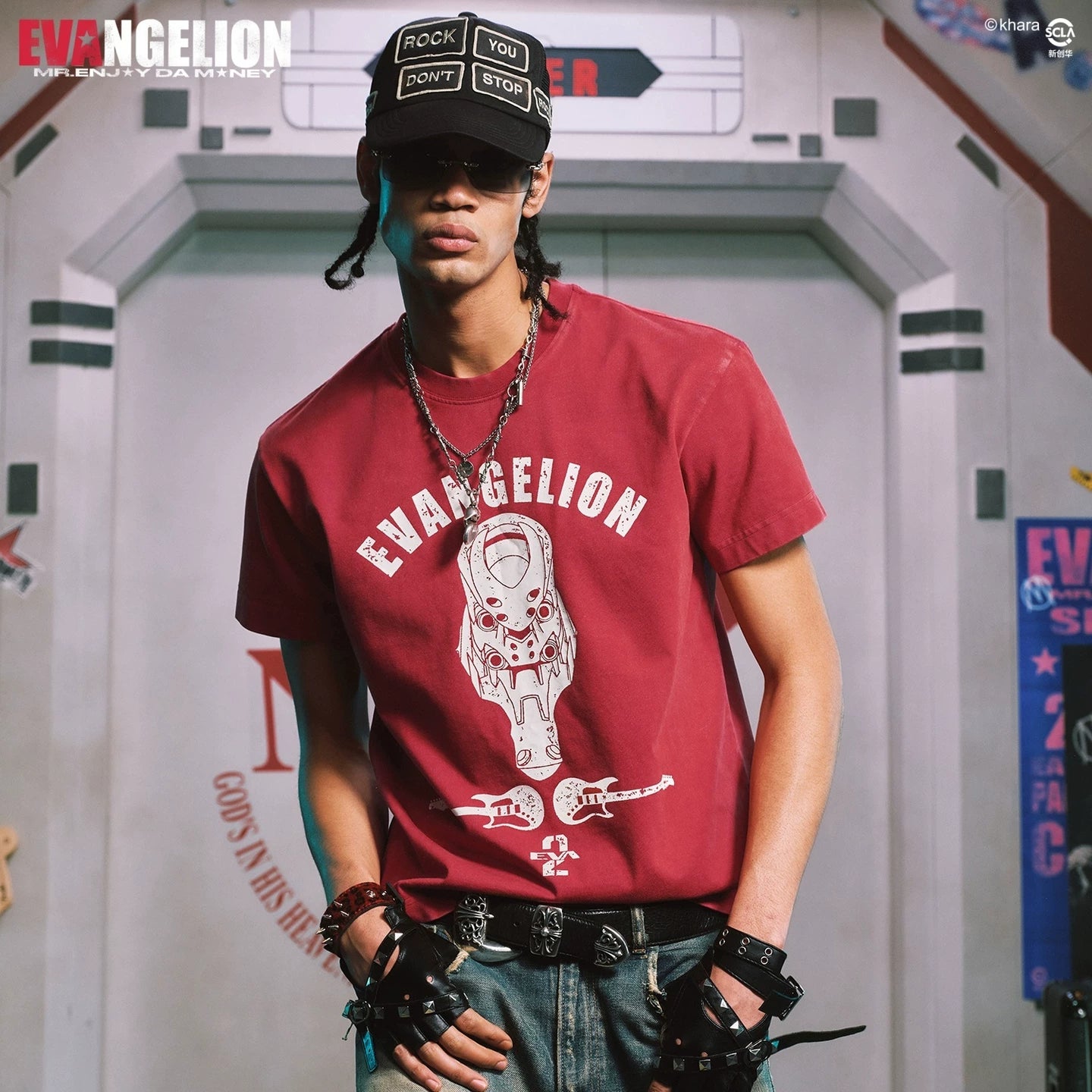 MEDMxEVA NEVER END series body washed and worn casual round neck short sleeved shirt worn and loose T-shirt trendy