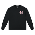 MEDM25SS basic m-floral letter printed long sleeved T-shirt for men and women, trendy brand loose casual round neck top