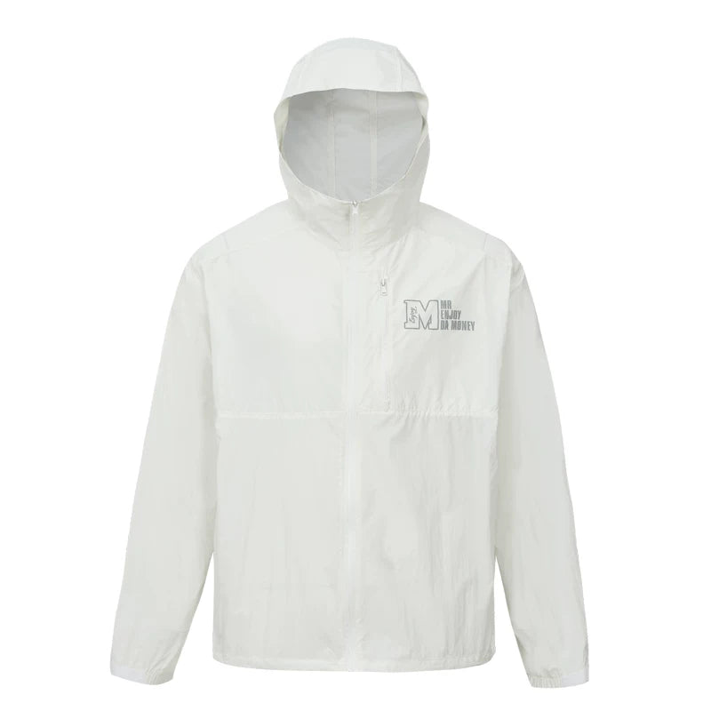 MEDM25SS3M printed chest zipper UPF50+ sun protection suit men and women summer hooded jacket outdoor skin clothes
