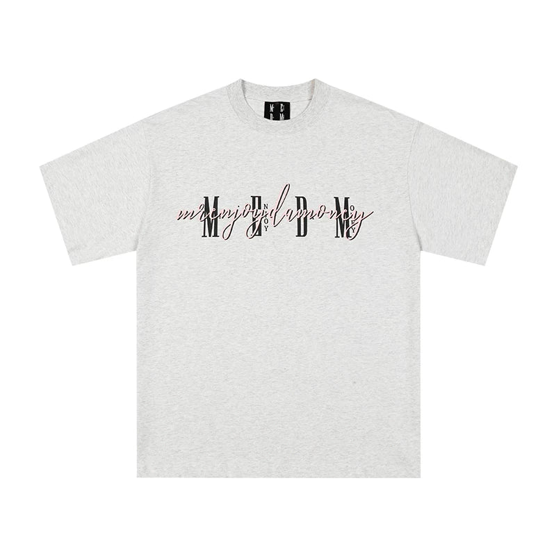MEDM fashion brand summer basic short sleeved T-shirt for both men and women, American retro oversized casual half sleeved T-shirt