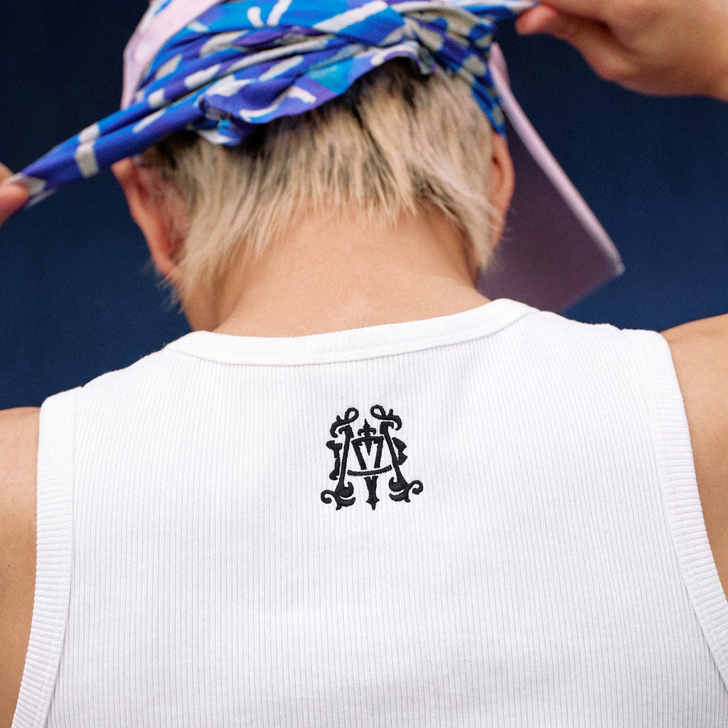 MEDM Classic Floral Letter Embroidery Basic Tank Top Men's Heavy Weight Fitness Breathable Sports Sleeveless Top