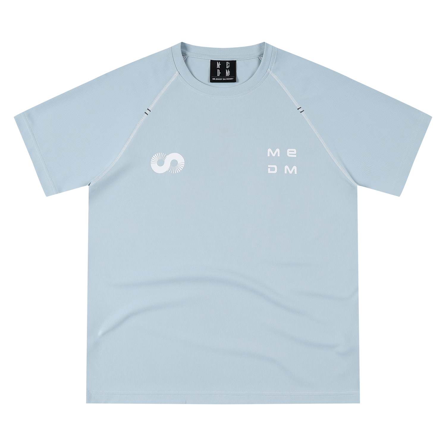 MEDM contour letter print sports style casual round neck T-shirt trend simple and versatile men's and women's loose short sleeves
