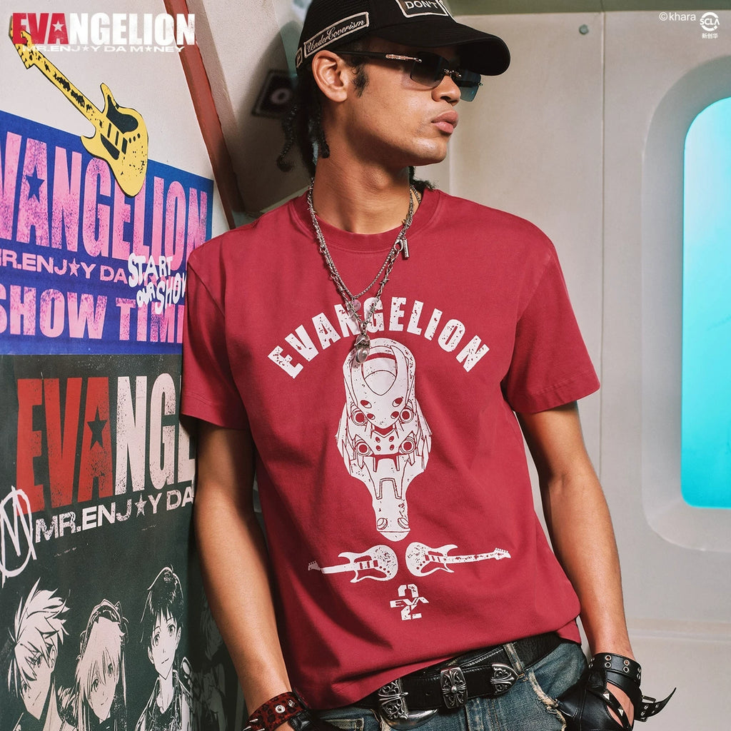 MEDMxEVA NEVER END series body washed and worn casual round neck short sleeved shirt worn and loose T-shirt trendy
