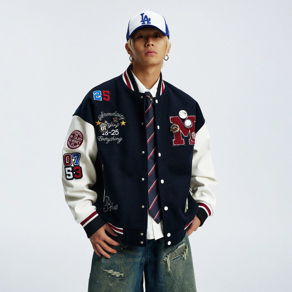 MEDM 7th Anniversary Exclusive Outdoor Style Casual Baseball Jacket American Trendy Men's and Women's Loose Stand up Collar Jacket