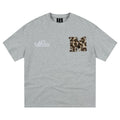 MEDM26SS leopard print fur short sleeved T-shirt for both men and women, summer American hip-hop T-shirt, casual top, trendy