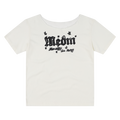 MEDM Graffiti Style Loose Edition Slant Shoulder Skin friendly T-shirt Street Lazy Style Versatile Breathable slimming casual short sleeved women
