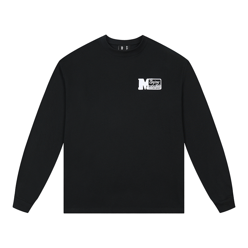 MEDM small label armband long sleeved T-shirt men's autumn top women's American T-shirt couple casual versatile top trend