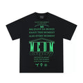 MEDM letter full printed luminous short sleeved T-shirt for men, American casual design, summer loose T-shirt, ins trend