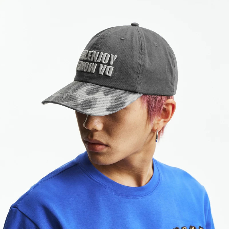 MEDM leopard print casual print spliced daily duckbill cap for men and women, new hat with three-dimensional embroidery baseball cap in front