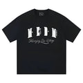 Luzhuo Same Style MEDM Small Fragrance Patch Cloth Pearl Letter Short Sleeve T-shirt Men's and Women's American Loose Couple Top T