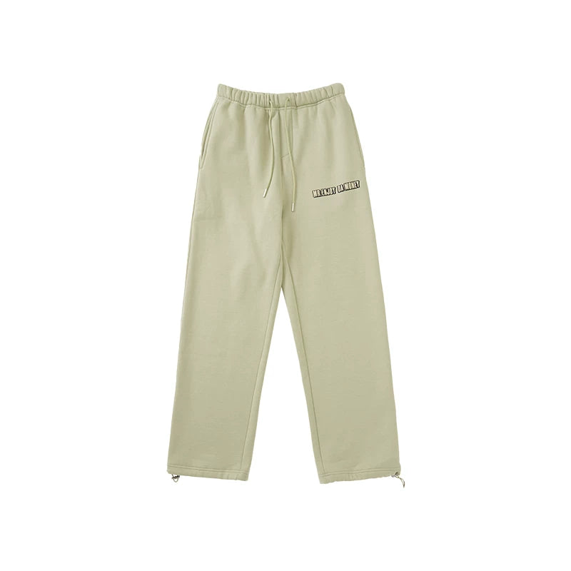 MEDM China-Chic plush hip-hop leggings men's fall loose straight casual sports pants American street pants