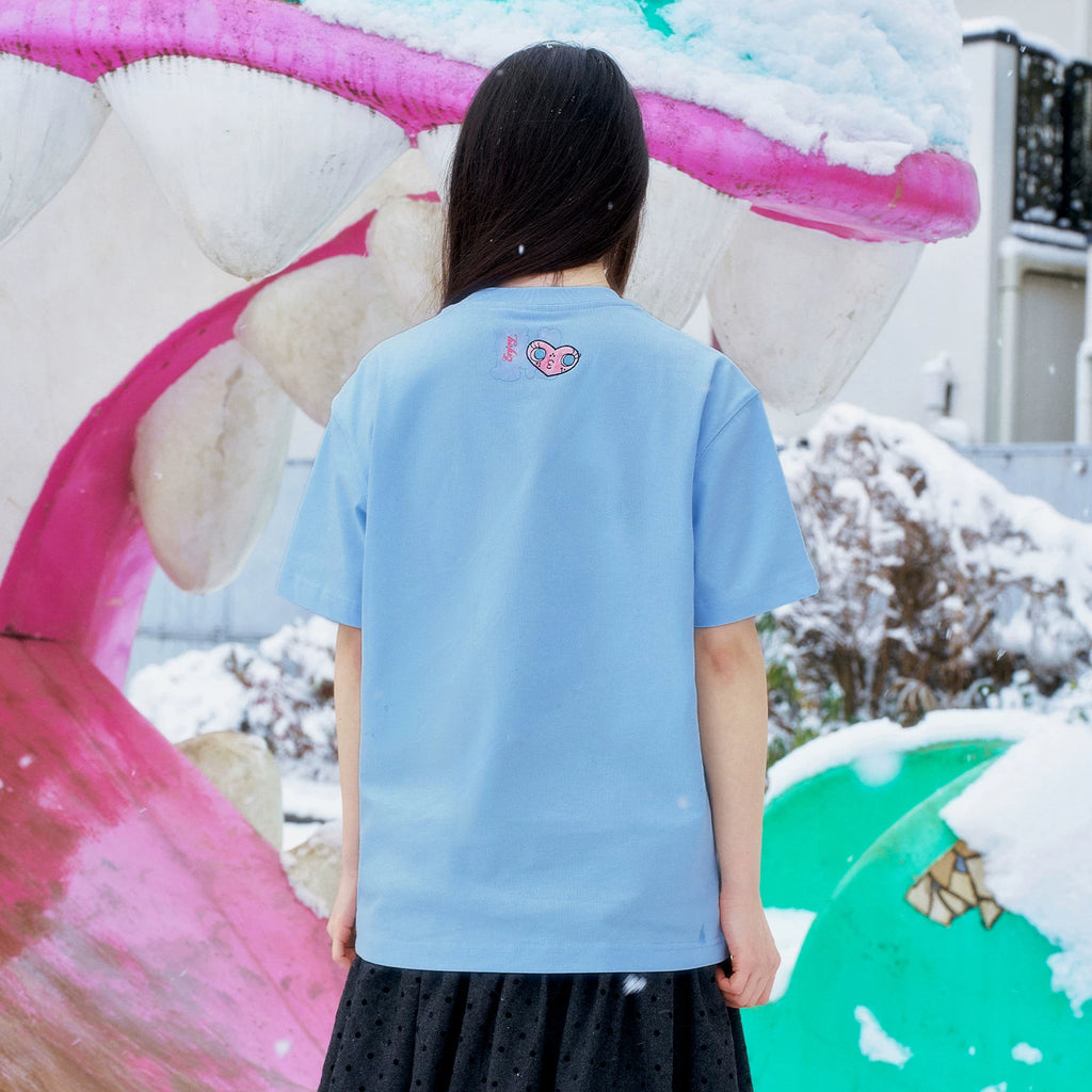 MEDM × YUY Jade Collaboration - Angel Printed Love Embroidered Casual Round Neck Short Sleeve Summer Cute Loose T-shirt