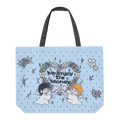 MEDM flower wreath, little angel digital printing, wear-resistant and casual large capacity canvas bag, personalized and cute style handbag