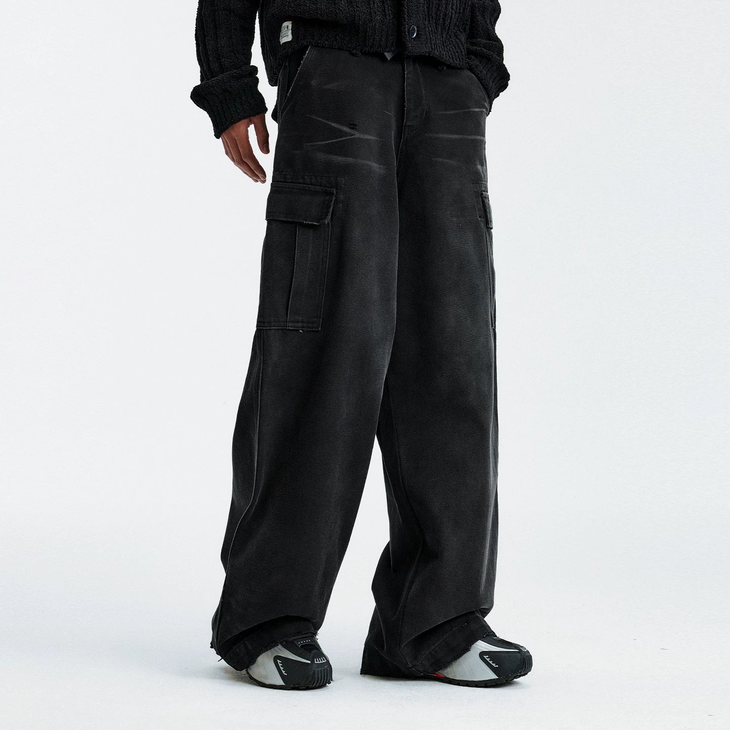 MEDM Classic Angel Made Old Patchwork Casual Straight Pants Spring and Autumn American Street Men's and Women's Work Clothes Floor Pants