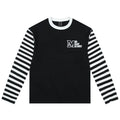 MEDM American retro long sleeved T-shirt with contrasting collar, trendy top for both men and women, loose T-shirt for spring 2025, new T-shirt for youth and fashion, spliced T-shirt