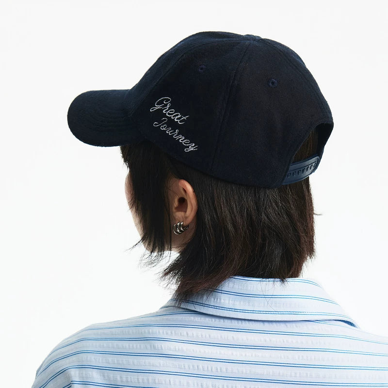 MEDM versatile low-key simple letter embroidery casual daily baseball cap classic soft top curved brim duckbill cap trendy