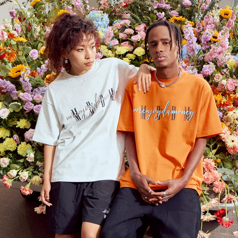 MEDM fashion brand summer basic short sleeved T-shirt for both men and women, American retro oversized casual half sleeved T-shirt