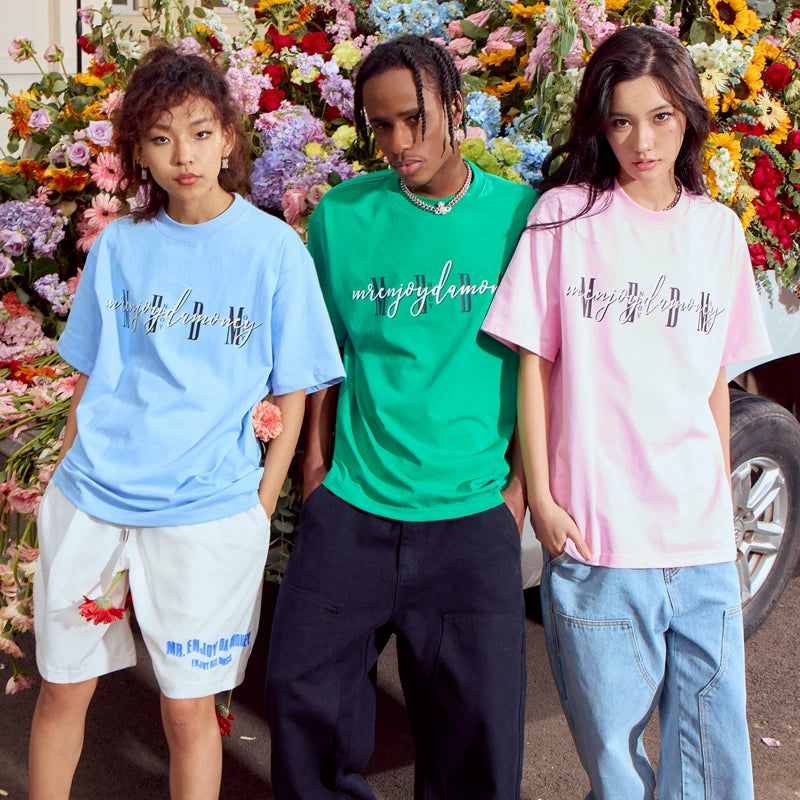 MEDM fashion brand summer basic short sleeved T-shirt for both men and women, American retro oversized casual half sleeved T-shirt
