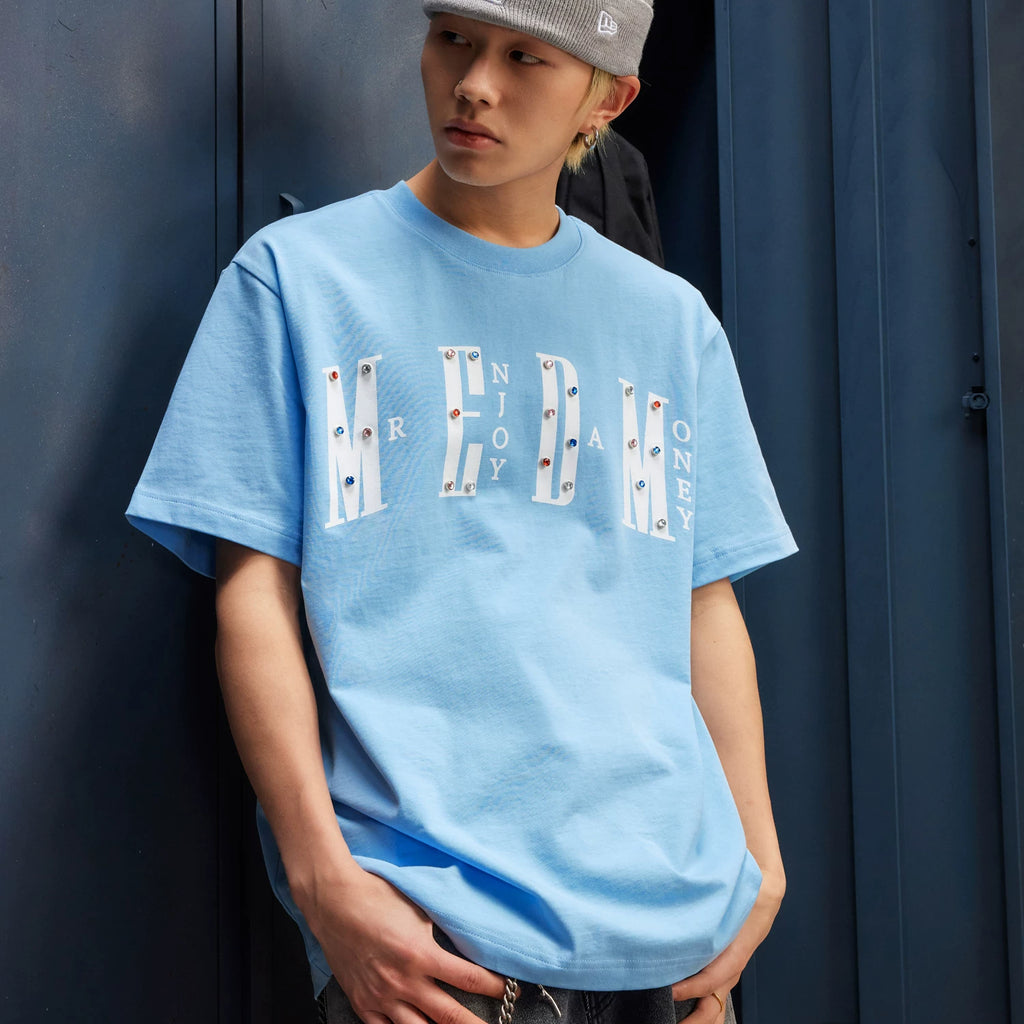 MEDM26SS Diamond Series Short Sleeve T-shirt Men's Summer American Casual T-shirt Women's Trendy Brand Loose Couple Top