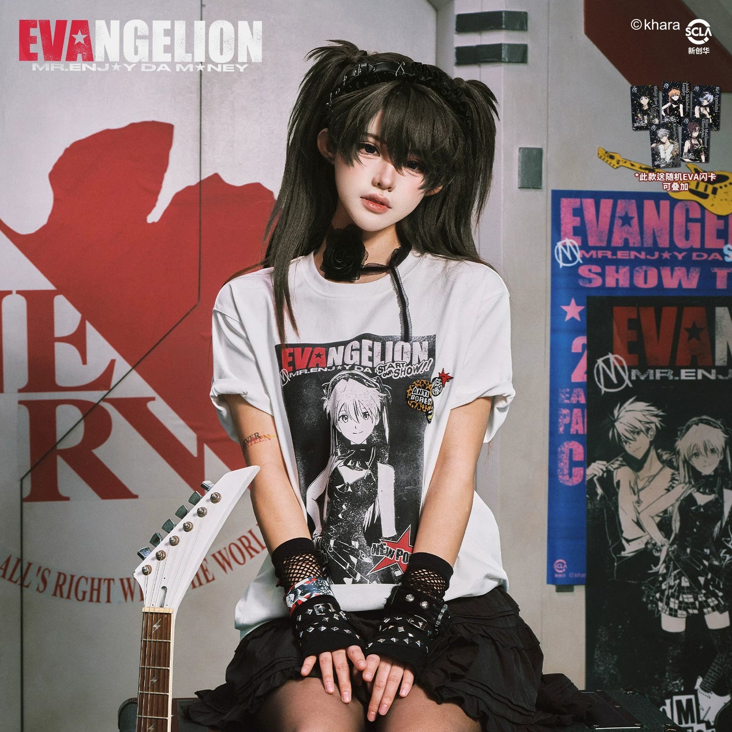 MEDMxEVA NEVER END series character posters made old casual round neck short sleeved personalized versatile T-shirt trend
