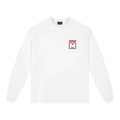 MEDM Color Contrast M Embroidery Small Label Basic Long Sleeve T-shirt Spring and Autumn Round Neck Loose Autumn Versatile Casual Base Tee