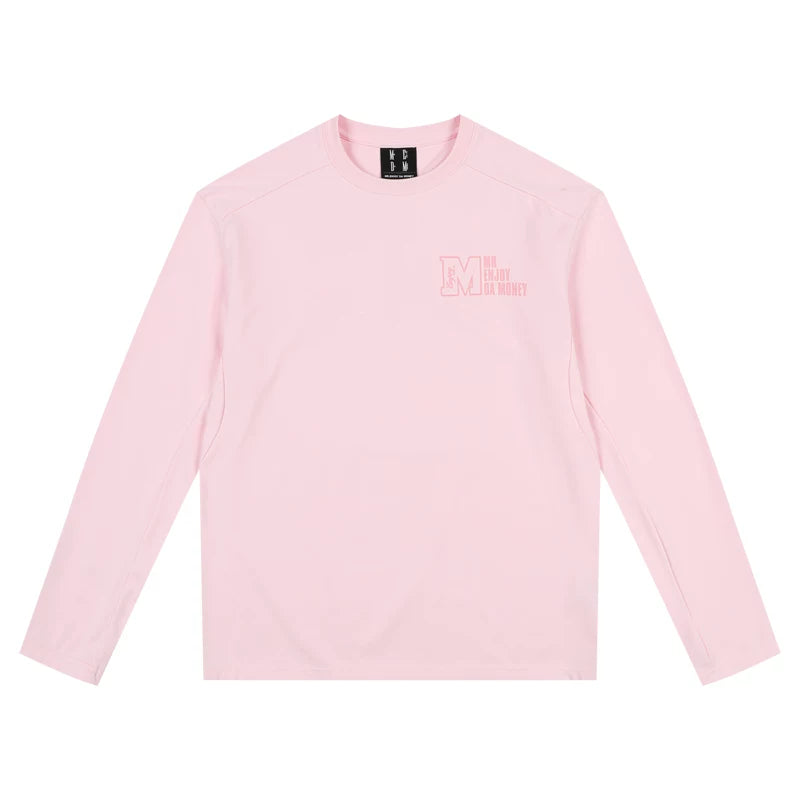 MEDM26SS Cool Quick Drying Long Sleeve T-shirt for Men and Women, Autumn Trendy Brand American Retro Loose Casual T-shirt