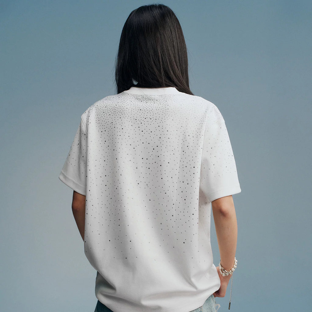 MEDM Starry Sky Gradient Hot Diamond Logo Casual Round Neck Short Sleeve 26 Summer New Style Trendy Loose and Relaxing T-shirt