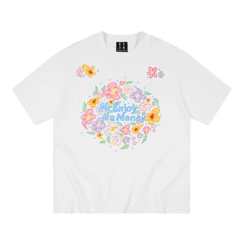 MEDM Dreaming Bubble DayDREAMING Graffiti Series Printed Sunscreen Casual Short Sleeve Round Neck T-shirt for Men and Women