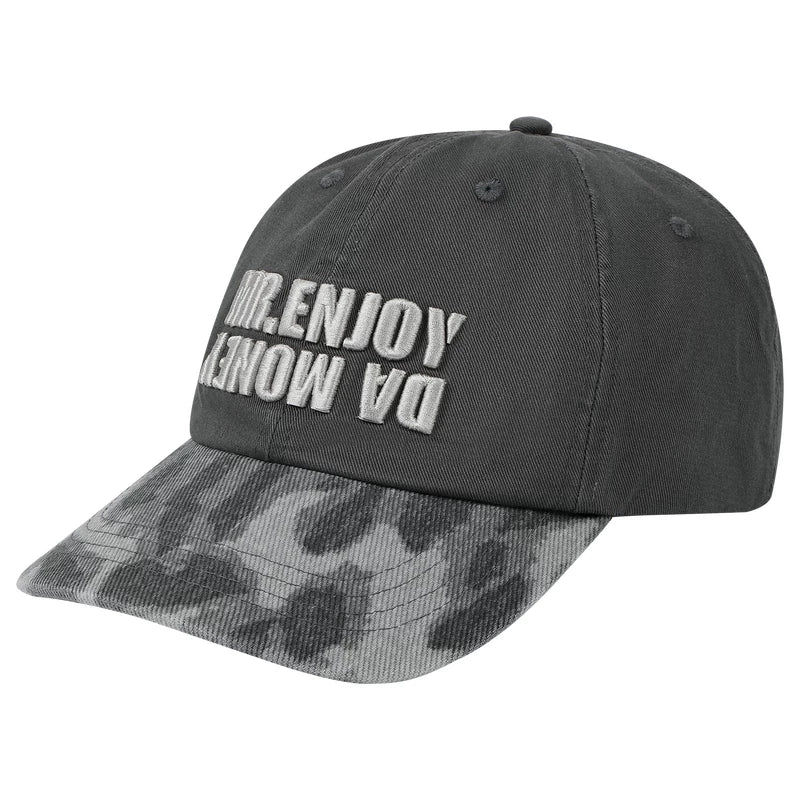 MEDM leopard print casual print spliced daily duckbill cap for men and women, new hat with three-dimensional embroidery baseball cap in front