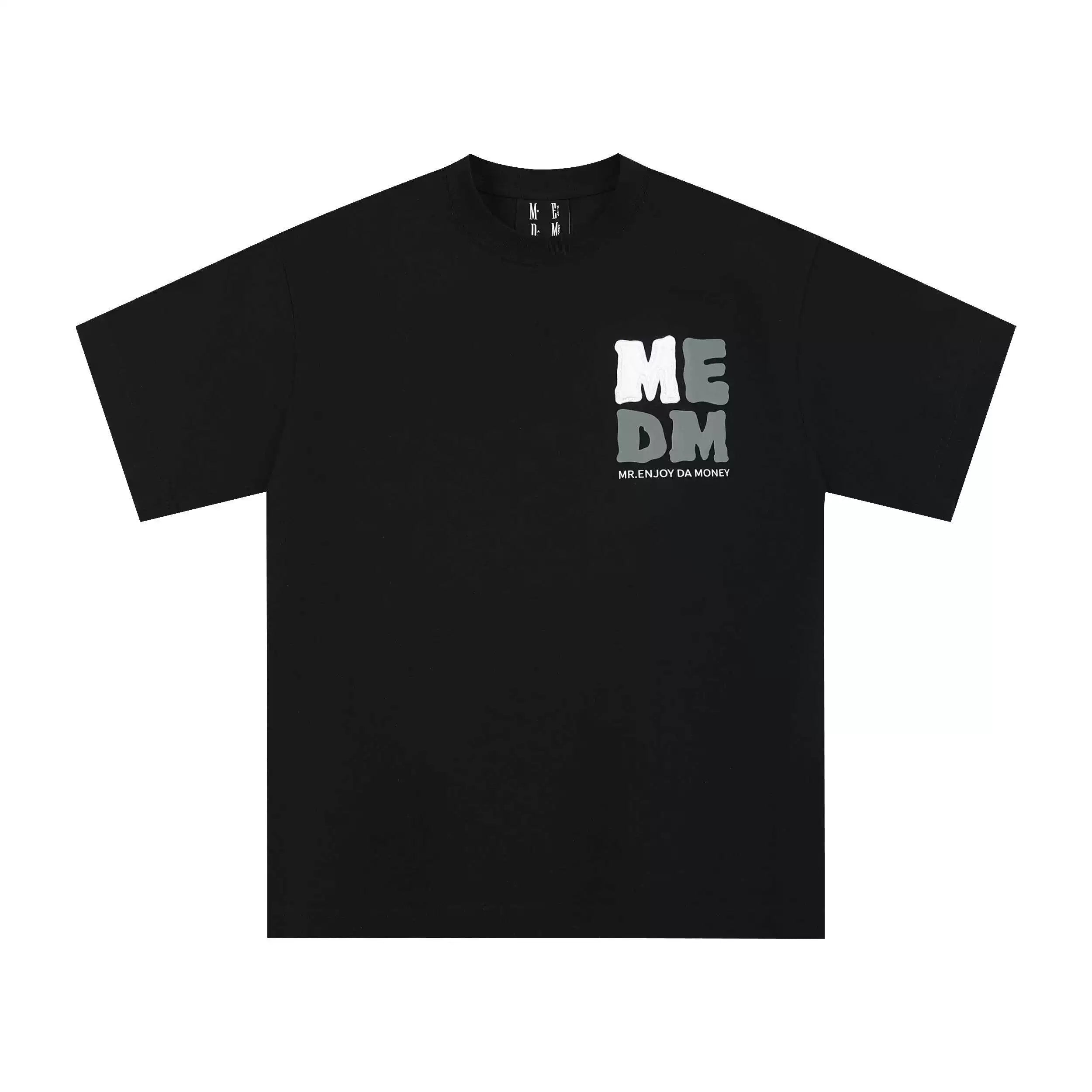 MEDM badge embroidered letters basic ins men's short sleeve T-shirt outdoor casual spring summer loose round neck China-Chic