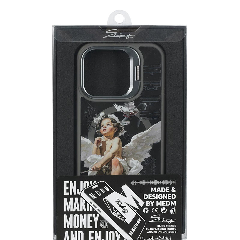 MEDM Angel Series Cupid Apple Phone Case iPhone 14 Promax 15 Promax Couple Creative New High end Anti fall Phone Protection Case