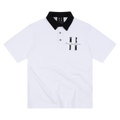 MEDM basic color blocking three-dimensional embroidery logo casual polo collar short sleeved summer trend simple loose short sleeved men