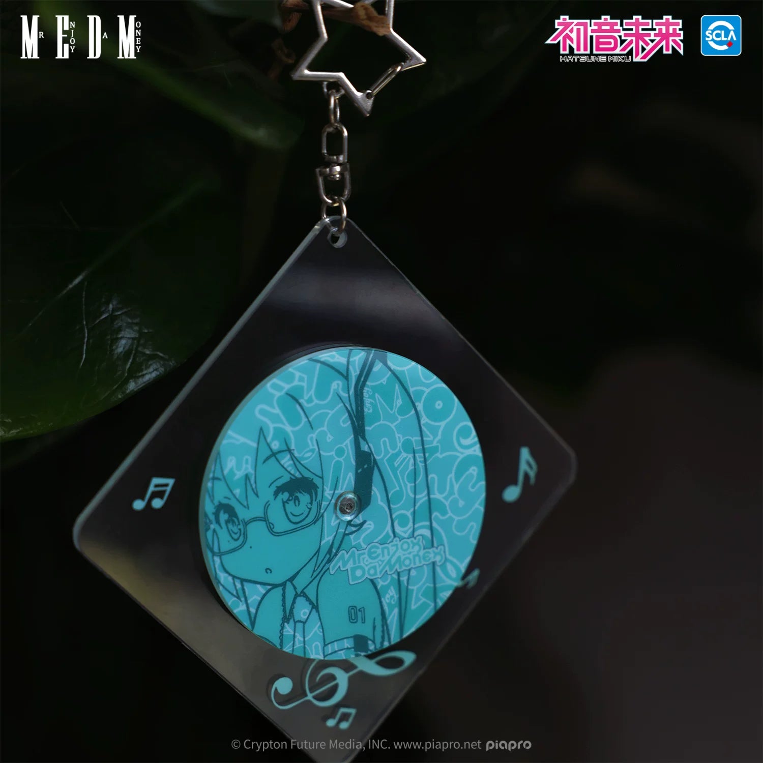 MEDMx Hatsune Miku Co branded Series Peripheral Phonographic Acrylic Keychain Decorative Pendant Ornament