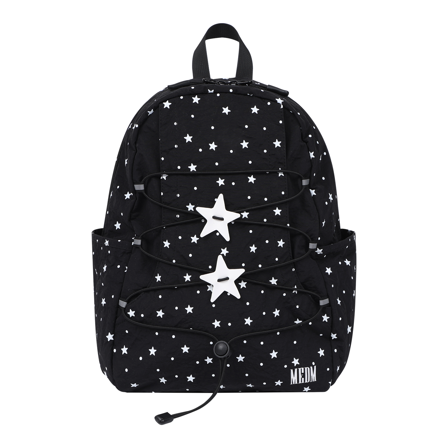 MEDM Star Full Print Wave Point Backpack Street Trend Letter Embroidery Lightweight Travel Men's and Women's Book Bag Trend