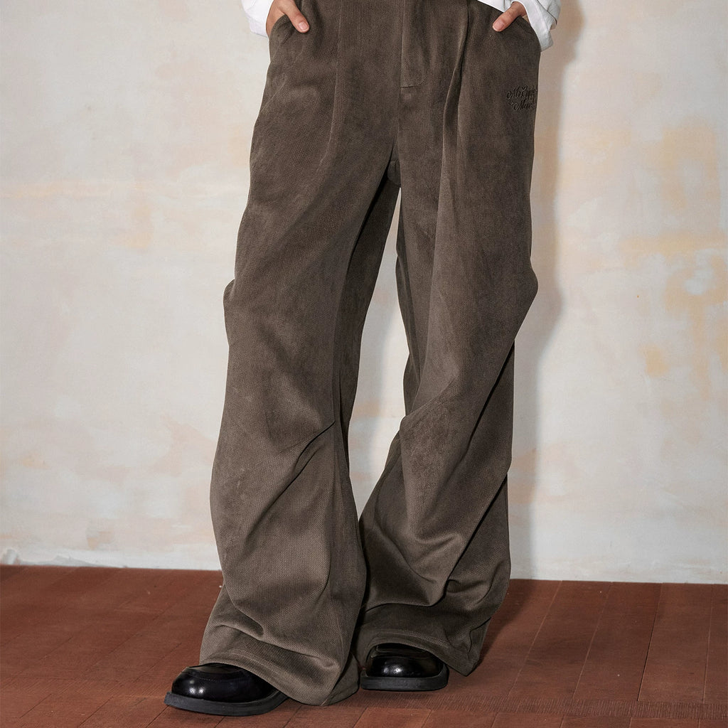 MEDM Maillard Wide Leg Loose Work Uniform Paratrooper Pants American Commuter Solid Color Versatile Floor Dragging Casual Pants Autumn