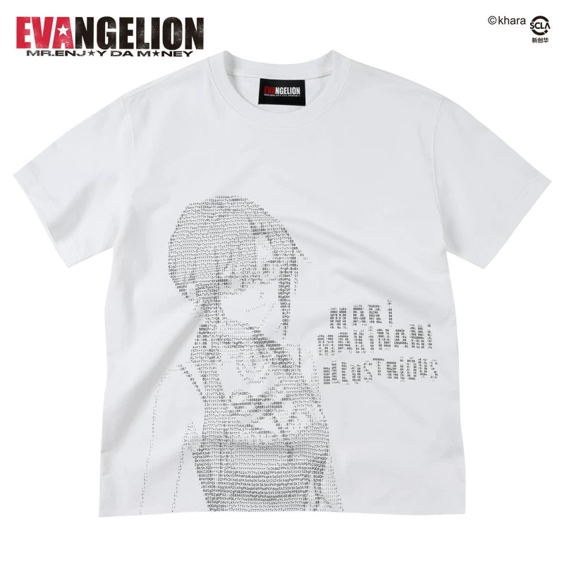 MEDMxEVA NEVER END series character code style loose short sleeved trendy personalized loose round neck T-shirt