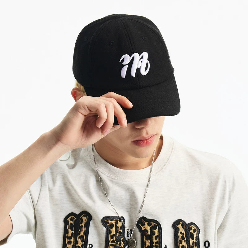 MEDM versatile low-key simple letter embroidery casual daily baseball cap classic soft top curved brim duckbill cap trendy