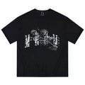 MEDM Rose Knitted Casual Round Neck Short Sleeve 2025 New Product Street Versatile Trendy Pure Cotton Loose Half Sleeve T-shirt