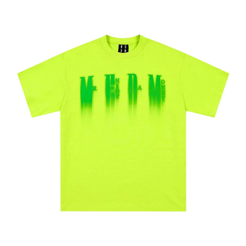 MEDM Phantom Logo Short Sleeve T-shirt for Men and Women, Summer Trendy Brand American Street Hip Hop Five Sleeve T-shirt