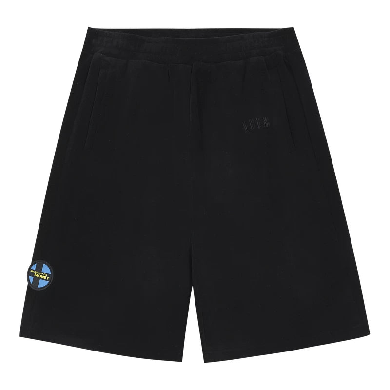 MEDM 26 new lightweight fleece fluffy casual shorts trend solid color simple men's and women's loose straight leg pants