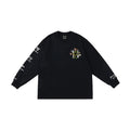 MEDM China-Chic Autumn Flower Embroidery Clothing Couple Pullover Round Neck Long Sleeve T-shirt Men and Women Fashion Brand Loose