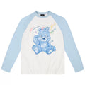 MEDM Dazzling Bear Series Printed Thin Fabric Shoulder Insertion Long Sleeve T-shirt Spring and Autumn Trendy Brand Round Neck Couple's Top