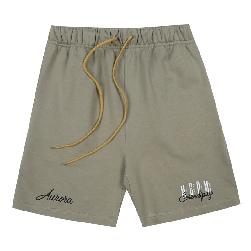 MEDM26SS 3D Embroidery Basic Set Shorts Summer American Retro Quarter Pants Men's Straight Casual Pants Trendy