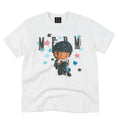 MEDMxNEWMASUS joint love letter print star pattern casual couple short sleeved summer round neck T-shirt trendy