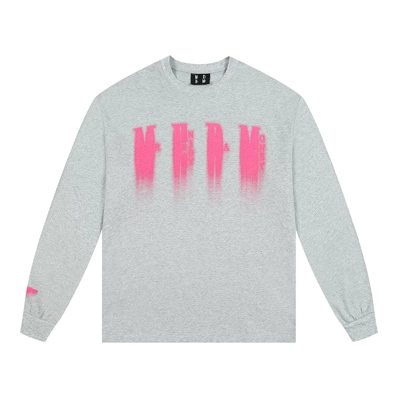 MEDM American fashion brand Phantom Logo long sleeved T-shirt for couples, autumn high street retro casual T-shirt